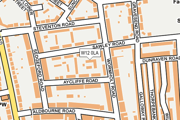 W12 0LA map - OS OpenMap – Local (Ordnance Survey) W12 0LA map - OS OpenMap – Local (Ordnance Survey)