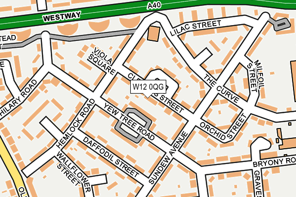 W12 0QG map - OS OpenMap – Local (Ordnance Survey) W12 0QG map - OS OpenMap – Local (Ordnance Survey)