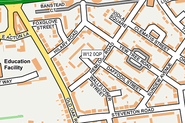 W12 0QP map - OS OpenMap – Local (Ordnance Survey) W12 0QP map - OS OpenMap – Local (Ordnance Survey)