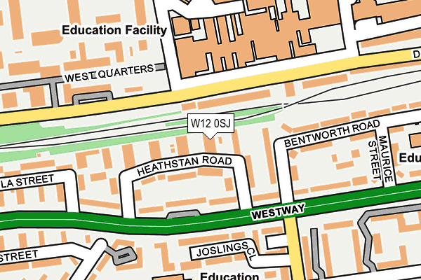 W12 0SJ map - OS OpenMap – Local (Ordnance Survey) W12 0SJ map - OS OpenMap – Local (Ordnance Survey)