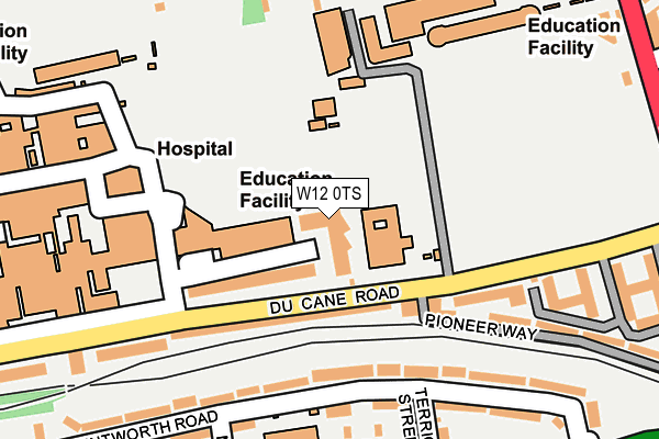 W12 0TS map - OS OpenMap – Local (Ordnance Survey) W12 0TS map - OS OpenMap – Local (Ordnance Survey)