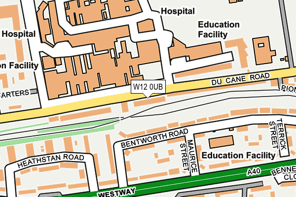 W12 0UB map - OS OpenMap – Local (Ordnance Survey) W12 0UB map - OS OpenMap – Local (Ordnance Survey)