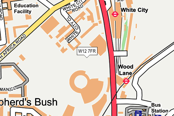 W12 7FR map - OS OpenMap – Local (Ordnance Survey) W12 7FR map - OS OpenMap – Local (Ordnance Survey)