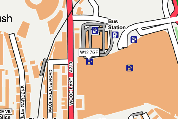 W12 7GF map - OS OpenMap – Local (Ordnance Survey) W12 7GF map - OS OpenMap – Local (Ordnance Survey)