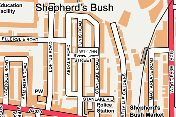 W12 7HN map - OS OpenMap – Local (Ordnance Survey) W12 7HN map - OS OpenMap – Local (Ordnance Survey)