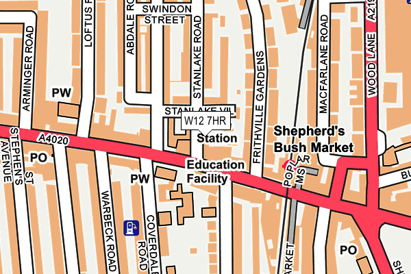 W12 7HR map - OS OpenMap – Local (Ordnance Survey) W12 7HR map - OS OpenMap – Local (Ordnance Survey)