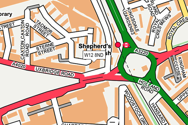 W12 8ND map - OS OpenMap – Local (Ordnance Survey) W12 8ND map - OS OpenMap – Local (Ordnance Survey)