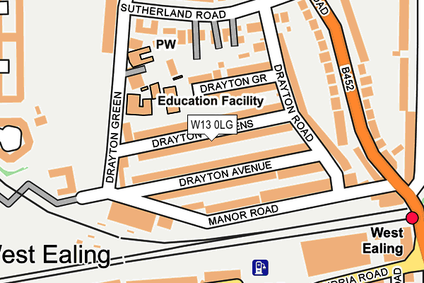 W13 0LG map - OS OpenMap – Local (Ordnance Survey) W13 0LG map - OS OpenMap – Local (Ordnance Survey)