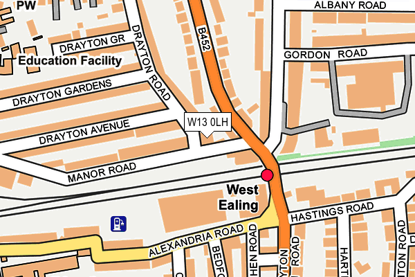 W13 0LH map - OS OpenMap – Local (Ordnance Survey) W13 0LH map - OS OpenMap – Local (Ordnance Survey)