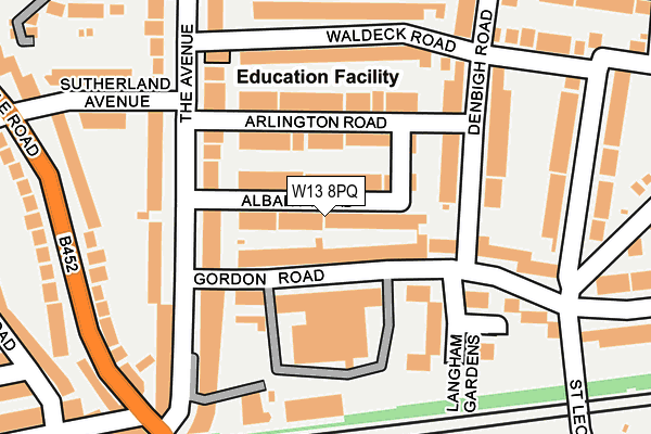 W13 8PQ map - OS OpenMap – Local (Ordnance Survey) W13 8PQ map - OS OpenMap – Local (Ordnance Survey)