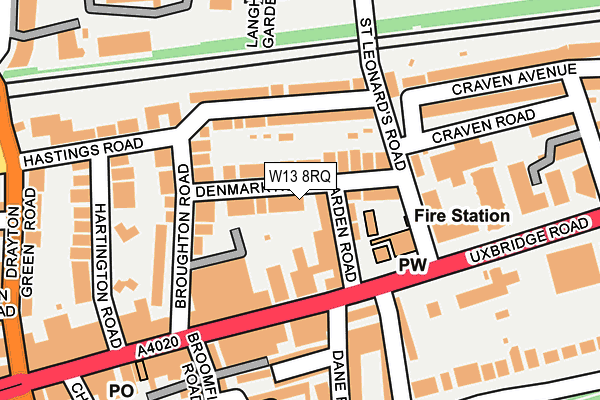 W13 8RQ map - OS OpenMap – Local (Ordnance Survey) W13 8RQ map - OS OpenMap – Local (Ordnance Survey)