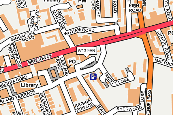 W13 9AN map - OS OpenMap – Local (Ordnance Survey) W13 9AN map - OS OpenMap – Local (Ordnance Survey)