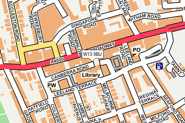 W13 9BU map - OS OpenMap – Local (Ordnance Survey) W13 9BU map - OS OpenMap – Local (Ordnance Survey)