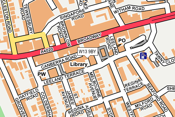 W13 9BY map - OS OpenMap – Local (Ordnance Survey) W13 9BY map - OS OpenMap – Local (Ordnance Survey)