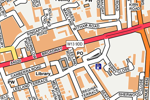 W13 9DD map - OS OpenMap – Local (Ordnance Survey) W13 9DD map - OS OpenMap – Local (Ordnance Survey)