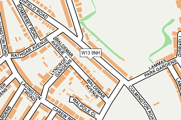 W13 9NH map - OS OpenMap – Local (Ordnance Survey) W13 9NH map - OS OpenMap – Local (Ordnance Survey)