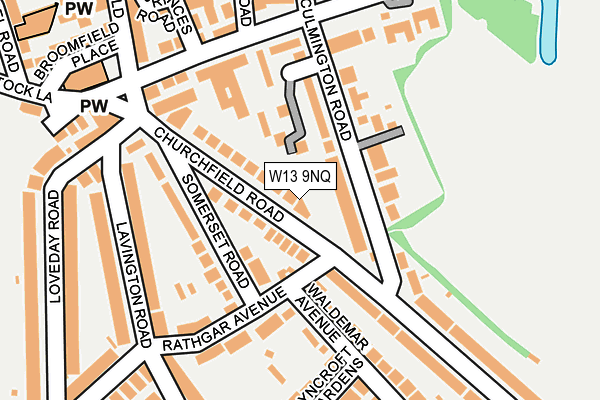 W13 9NQ map - OS OpenMap – Local (Ordnance Survey) W13 9NQ map - OS OpenMap – Local (Ordnance Survey)