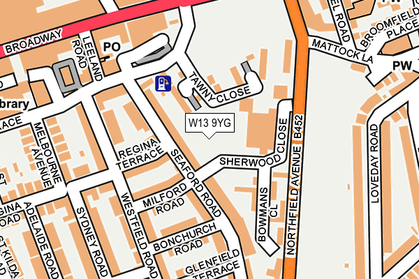 W13 9YG map - OS OpenMap – Local (Ordnance Survey) W13 9YG map - OS OpenMap – Local (Ordnance Survey)