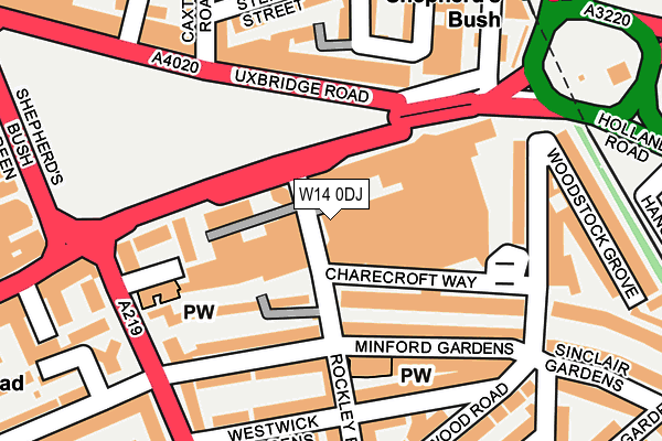 W14 0DJ map - OS OpenMap – Local (Ordnance Survey) W14 0DJ map - OS OpenMap – Local (Ordnance Survey)