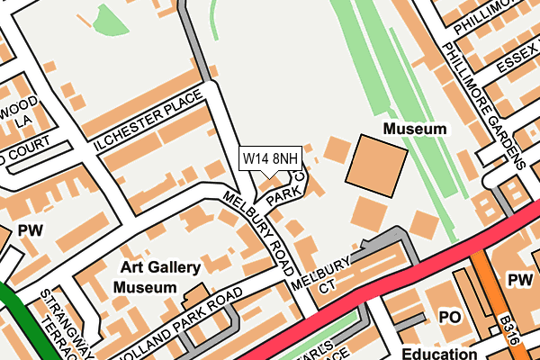 W14 8NH map - OS OpenMap – Local (Ordnance Survey) W14 8NH map - OS OpenMap – Local (Ordnance Survey)
