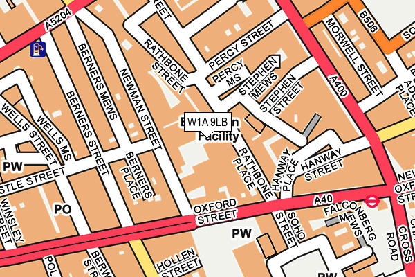W1A 9LB map - OS OpenMap – Local (Ordnance Survey) W1A 9LB map - OS OpenMap – Local (Ordnance Survey)