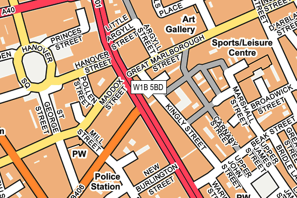 W1B 5BD map - OS OpenMap – Local (Ordnance Survey) W1B 5BD map - OS OpenMap – Local (Ordnance Survey)