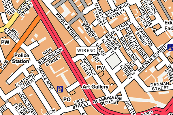 W1B 5NQ map - OS OpenMap – Local (Ordnance Survey) W1B 5NQ map - OS OpenMap – Local (Ordnance Survey)