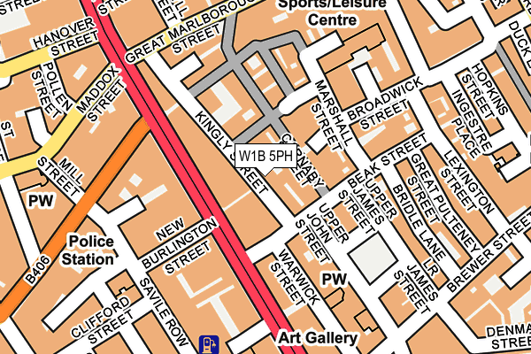 W1B 5PH map - OS OpenMap – Local (Ordnance Survey) W1B 5PH map - OS OpenMap – Local (Ordnance Survey)