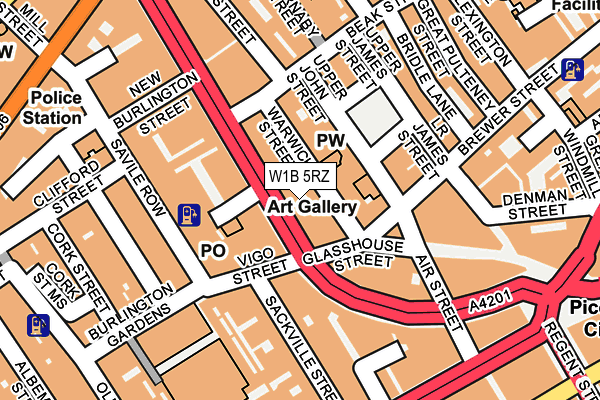 W1B 5RZ map - OS OpenMap – Local (Ordnance Survey) W1B 5RZ map - OS OpenMap – Local (Ordnance Survey)