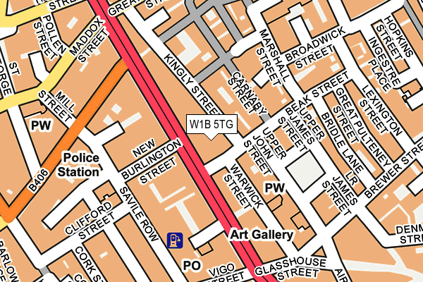 W1B 5TG map - OS OpenMap – Local (Ordnance Survey) W1B 5TG map - OS OpenMap – Local (Ordnance Survey)