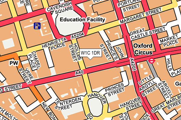 W1C 1DR map - OS OpenMap – Local (Ordnance Survey) W1C 1DR map - OS OpenMap – Local (Ordnance Survey)