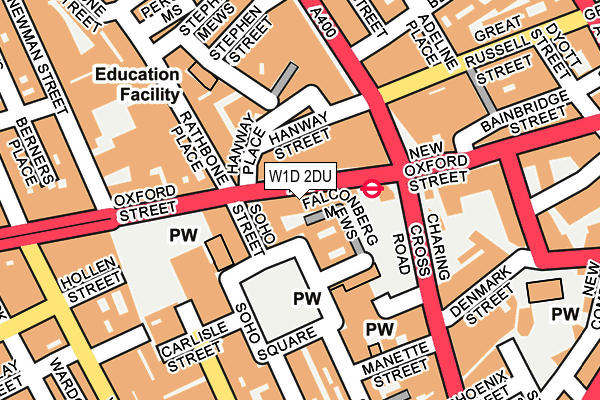 W1D 2DU map - OS OpenMap – Local (Ordnance Survey) W1D 2DU map - OS OpenMap – Local (Ordnance Survey)