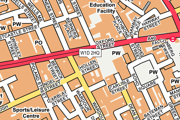 W1D 2HQ map - OS OpenMap – Local (Ordnance Survey) W1D 2HQ map - OS OpenMap – Local (Ordnance Survey)
