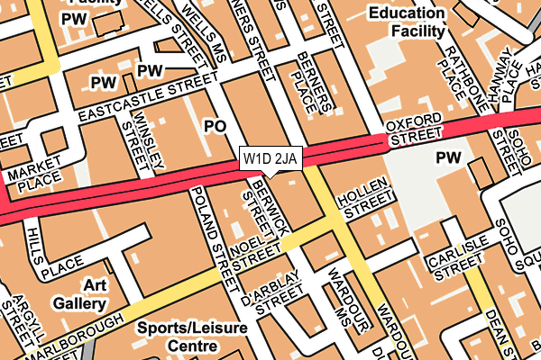 W1D 2JA map - OS OpenMap – Local (Ordnance Survey) W1D 2JA map - OS OpenMap – Local (Ordnance Survey)