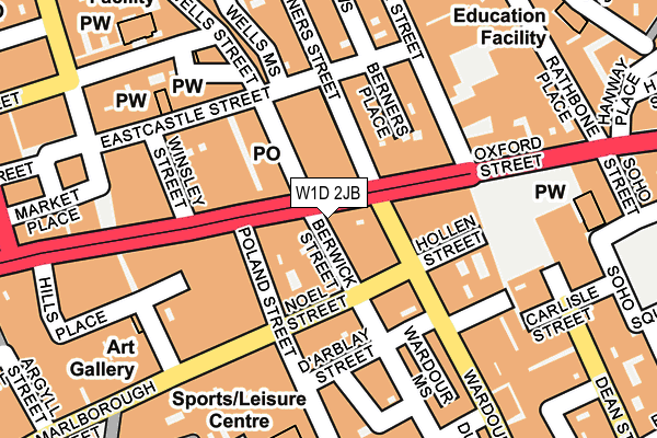 W1D 2JB map - OS OpenMap – Local (Ordnance Survey) W1D 2JB map - OS OpenMap – Local (Ordnance Survey)