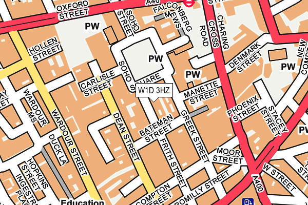 W1D 3HZ map - OS OpenMap – Local (Ordnance Survey) W1D 3HZ map - OS OpenMap – Local (Ordnance Survey)