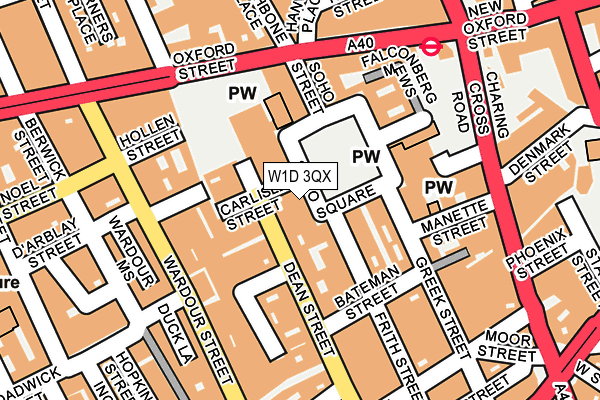 W1D 3QX map - OS OpenMap – Local (Ordnance Survey) W1D 3QX map - OS OpenMap – Local (Ordnance Survey)