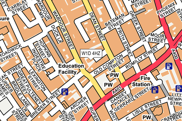 W1D 4HZ map - OS OpenMap – Local (Ordnance Survey) W1D 4HZ map - OS OpenMap – Local (Ordnance Survey)