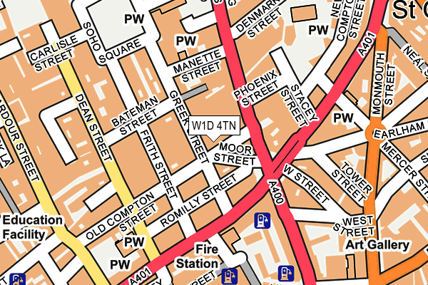 W1D 4TN map - OS OpenMap – Local (Ordnance Survey) W1D 4TN map - OS OpenMap – Local (Ordnance Survey)