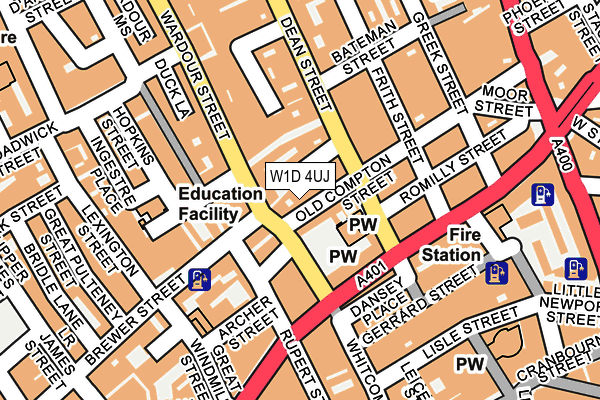 W1D 4UJ map - OS OpenMap – Local (Ordnance Survey) W1D 4UJ map - OS OpenMap – Local (Ordnance Survey)