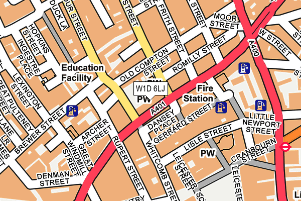W1D 6LJ map - OS OpenMap – Local (Ordnance Survey) W1D 6LJ map - OS OpenMap – Local (Ordnance Survey)