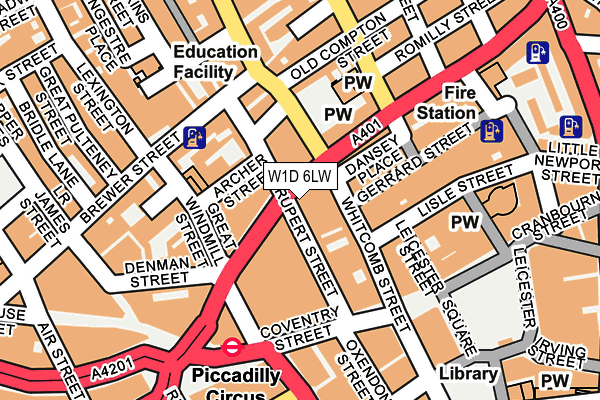 W1D 6LW map - OS OpenMap – Local (Ordnance Survey) W1D 6LW map - OS OpenMap – Local (Ordnance Survey)