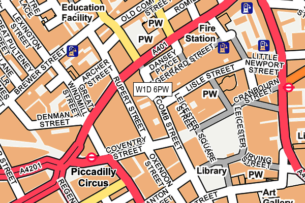 W1D 6PW map - OS OpenMap – Local (Ordnance Survey) W1D 6PW map - OS OpenMap – Local (Ordnance Survey)