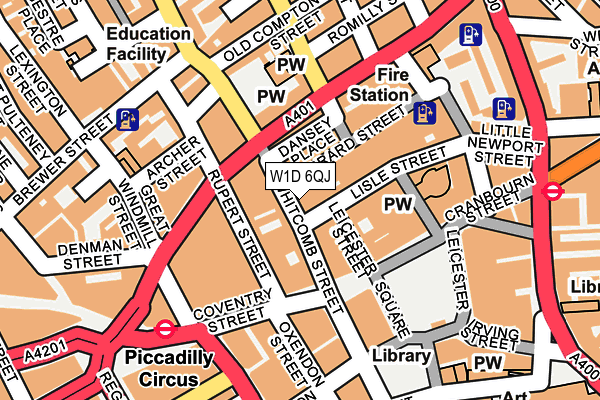 W1D 6QJ map - OS OpenMap – Local (Ordnance Survey) W1D 6QJ map - OS OpenMap – Local (Ordnance Survey)
