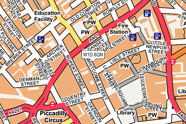 W1D 6QN map - OS OpenMap – Local (Ordnance Survey) W1D 6QN map - OS OpenMap – Local (Ordnance Survey)