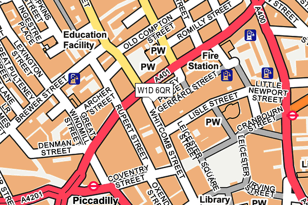 W1D 6QR map - OS OpenMap – Local (Ordnance Survey) W1D 6QR map - OS OpenMap – Local (Ordnance Survey)