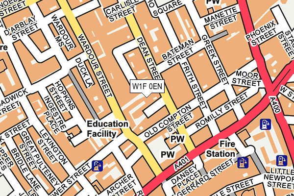 W1F 0EN map - OS OpenMap – Local (Ordnance Survey) W1F 0EN map - OS OpenMap – Local (Ordnance Survey)