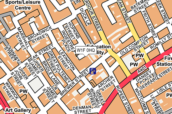 W1F 0HQ map - OS OpenMap – Local (Ordnance Survey) W1F 0HQ map - OS OpenMap – Local (Ordnance Survey)