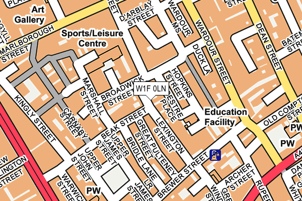 W1F 0LN map - OS OpenMap – Local (Ordnance Survey) W1F 0LN map - OS OpenMap – Local (Ordnance Survey)