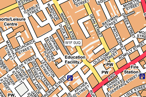 W1F 0UQ map - OS OpenMap – Local (Ordnance Survey) W1F 0UQ map - OS OpenMap – Local (Ordnance Survey)